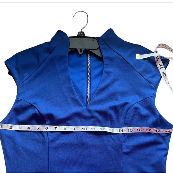 Alexia Admor Cobalt Short Sleeve Katrina Military Sheath Midi Dress L NWT - Picture 12 of 12